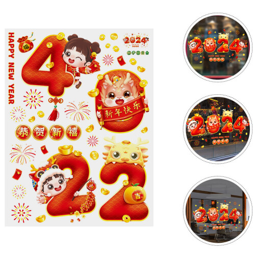 1 D'Autocollants Statiques Dragon Pour Fenêtre 1