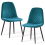 AINPECCA (Velvet Dark Teal) 2PCS Dining Chairs Padded Seat 1