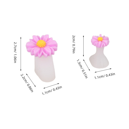 2 Ensembles Séparateurs D'Orteil En Silicone Fleurs Pour Vernis 1