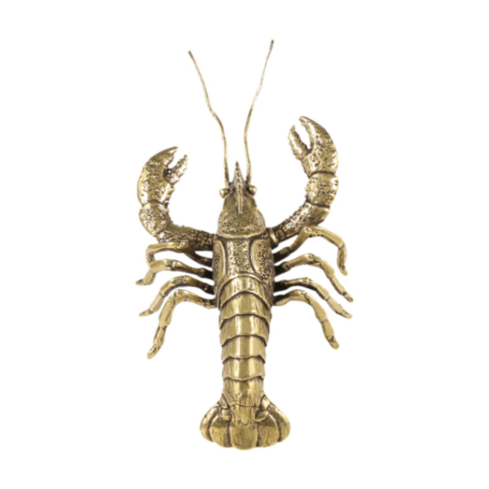 Brass Sculpture Lobster Ornament Realistic Animal Statue Gold Antiques-image-OPC-PM8FBBH-NEW
