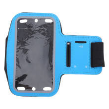 Blue Running Bag for Mobile Phone with Touchscreen and Storage