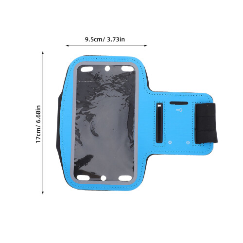 Blue Running Bag for Mobile Phone with Touchscreen and Storage 1
