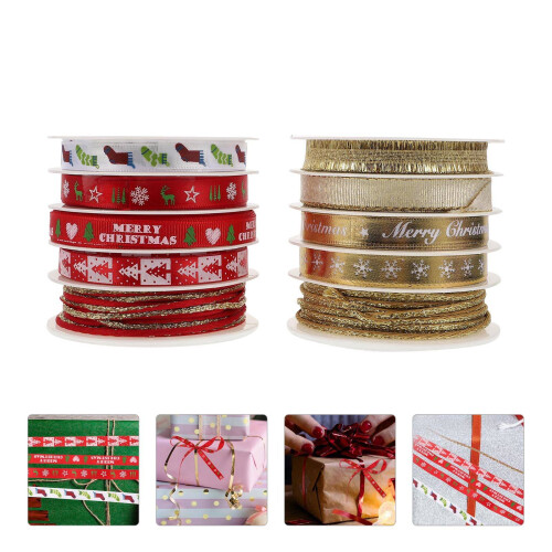 2Sets Farbige Geschenkband Polyester Für Und DIY- 2