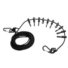 1Set Portable Black Windproof Clothesline Adjustable Rope for Camping