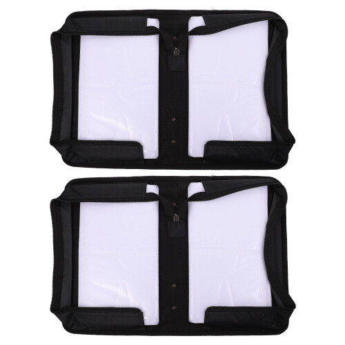 2 Pezzi Custodia Portatile 128 Dischi In PU Con Cerniera