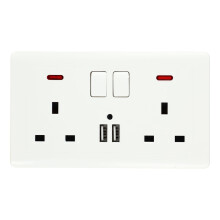 (White) HD 1080P WiFi Camera Wall Socket Motion Detection