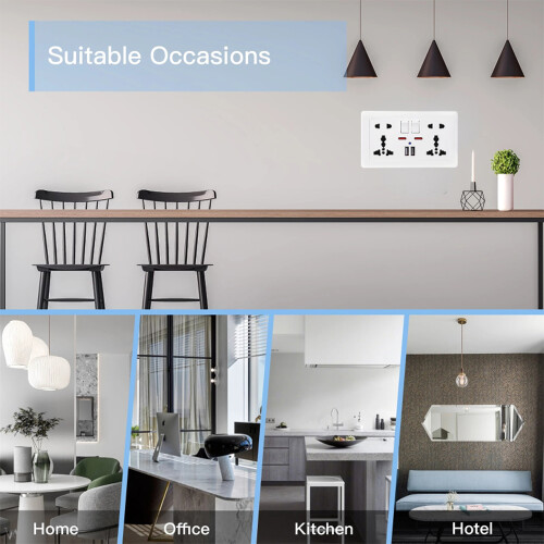 (White) HD 1080P WiFi Camera Wall Socket Motion Detection 1