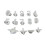 14 Pezzi Bicchiere In Silicone Con Ventosa Numerata 1
