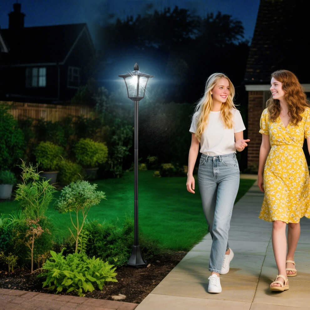 Outsunny Outdoor Garden Solar With Base Ip44 Optical Control Dimmable Light