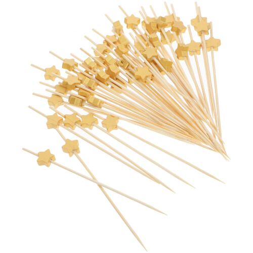 100 Pezzi Stuzzicadenti In Bamboo Per Cocktail E Aperitivi