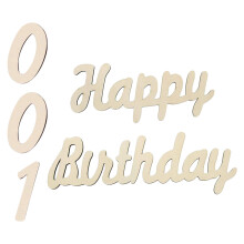 2 Set Decorazione In Legno Con E Per Compleanno Bambino