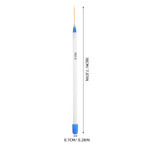 3 Pezzi Penna Per Su Unghie A , Bianco 1