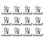 12 Pezzi Clip Metalliche Per Unghie Posticce Art 7