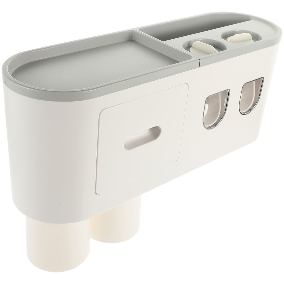 Wielofunkcyjny Uchwyt Na Szczoteczki Z Dozownikiem I Pucharkiem-image