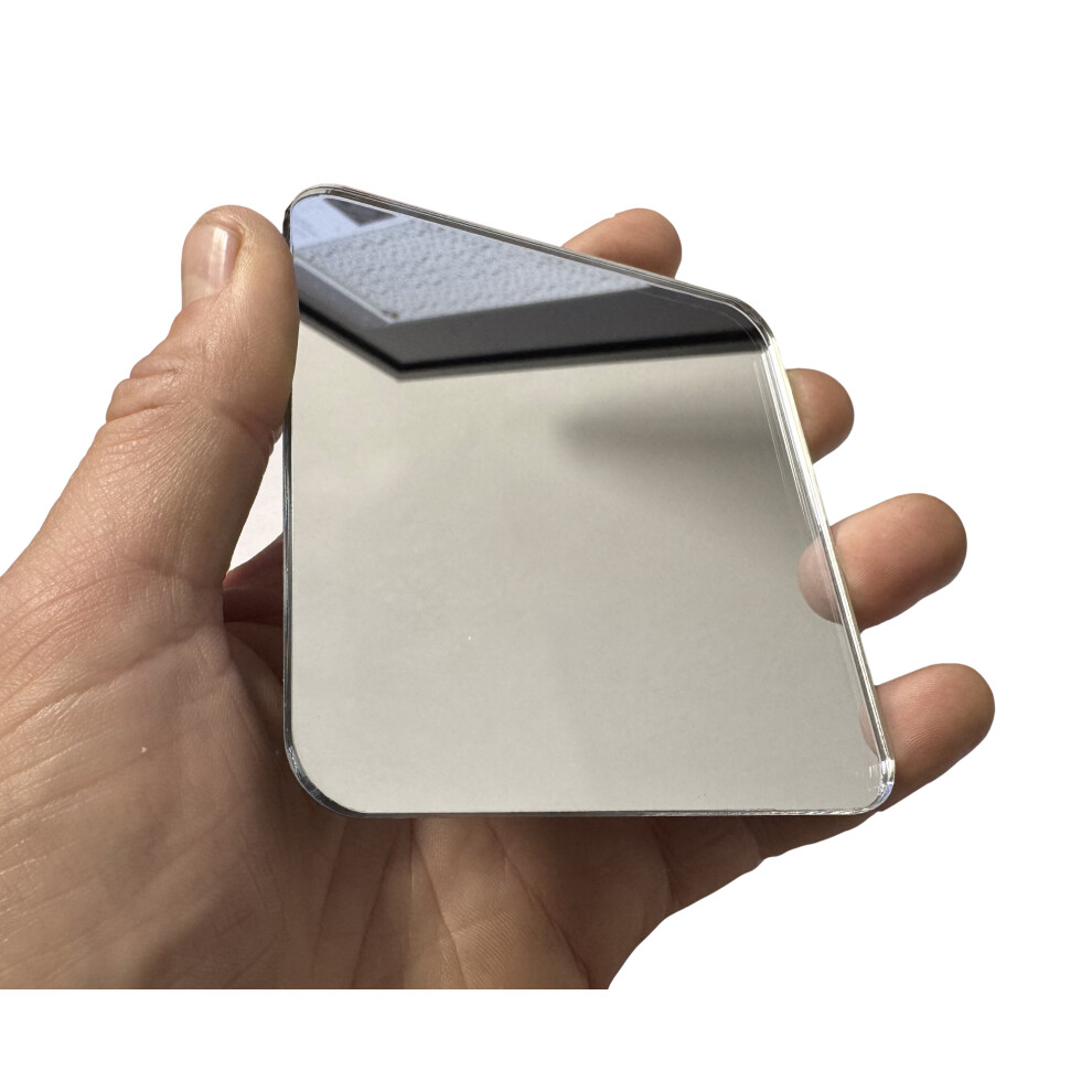 Set Of 10 Square Mirrors (Rounded Edges, 3X100x100 Mm, Silver) 8719762669159