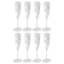 8 Sztuk Plastikowe Kieliszki Na Szampan 180 Ml