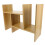 1Desktop Boekenkast Khaki Mdf Compact En Ruimtebesparend 3