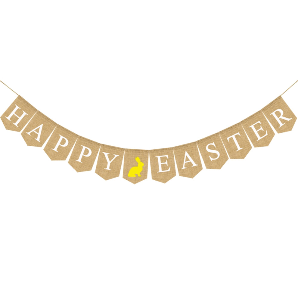 Happy Easter Bunny Przezroczysta Tkanina Jute ŚWietlik Ogony-image