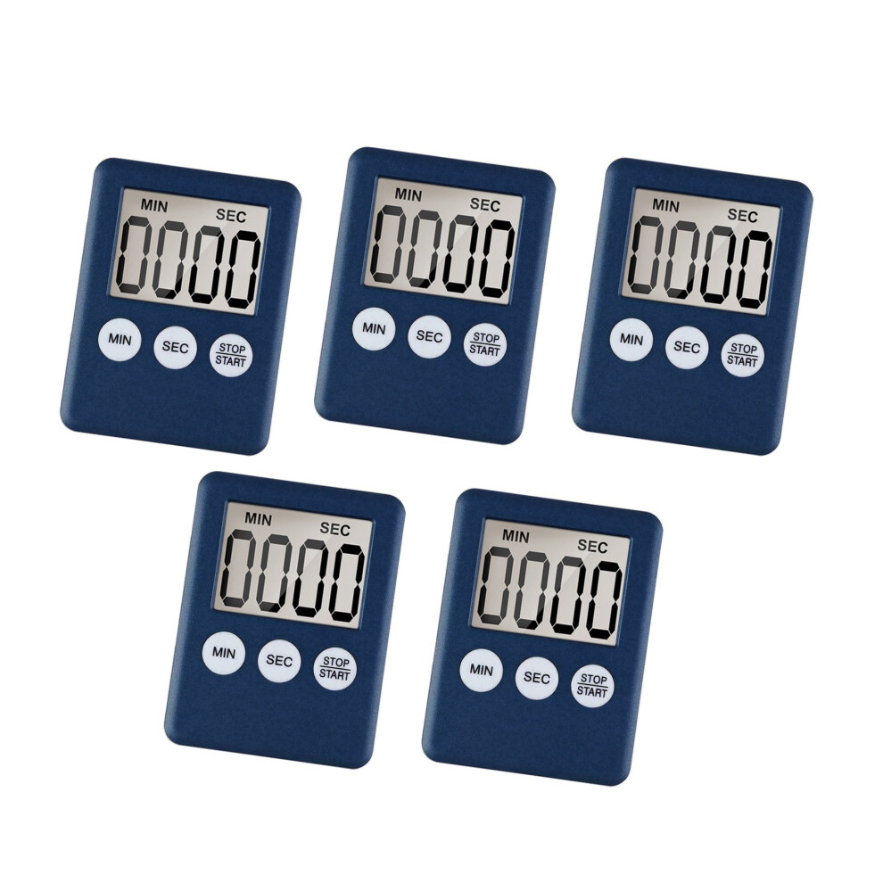 Photos - Other Hand Tools Set of 5 digital timers, alarm clocks, dark blue WD1738326847