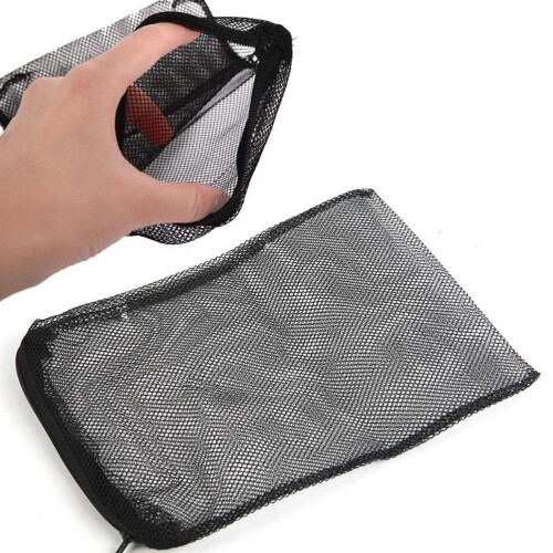 3Pcs 15X20Cm Zipper Nylon Média Saco Para 2