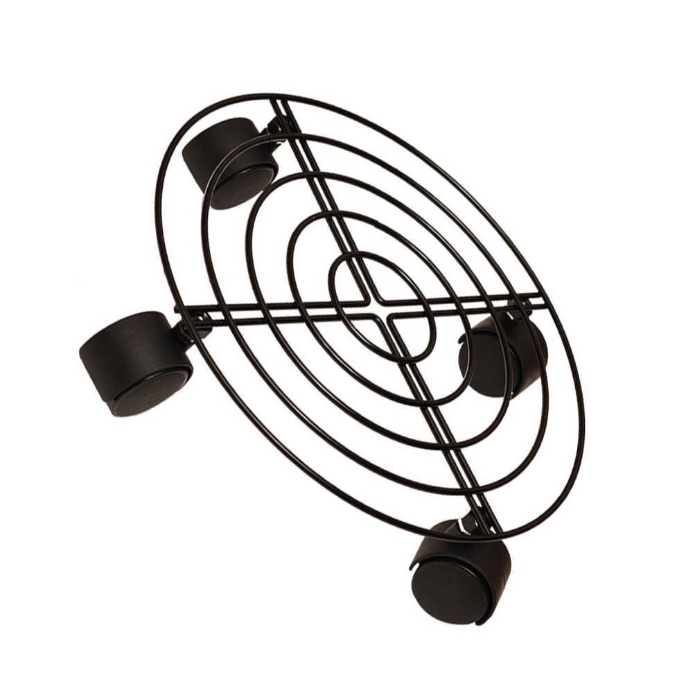 Round Plant Stand With 360 Swivel Caster Wheels Vases Plant Caddys-image-OPC-PM8GG6T-NEW
