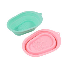 2 Pcs Tapete Para Pincéis Maquiagem Silicone Dobrável