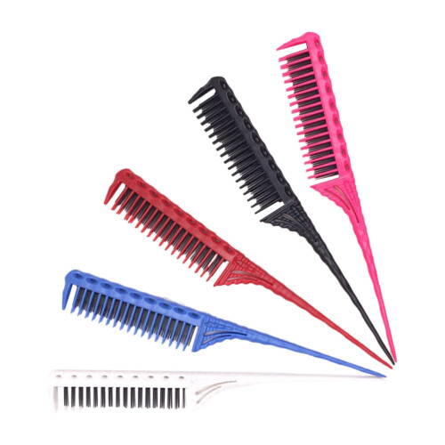 5Pcs Hair Styling Combs Durable Detangling Combs Assorted Colors