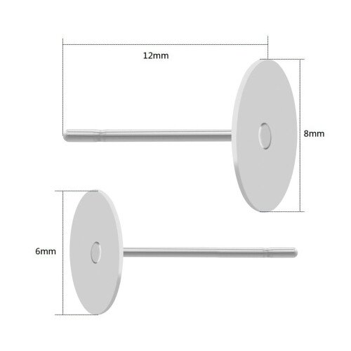 200 Pcs De Tarraxa 10Mm Prata Para 1