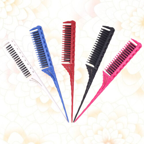 5Pcs Hair Styling Combs Durable Detangling Combs Assorted Colors 1