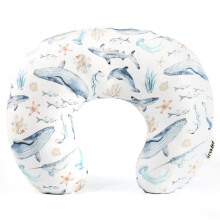 Nursing Pillow Cover Stretchy Minky Removable Slipcover Fits Most Breastfeeding Pillows Unisex Whale Pattern