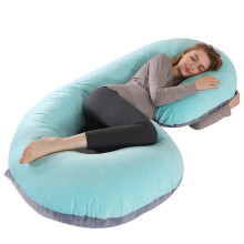 Full Body Maternity Pillow C-Shaped Pregnancy Pillow With Zip Detachable Jersey Case Cover Nursing And Breastfeeding Support Pillow 150x80 CM