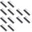 12 Stuks Draagbare Spons Tin Box Vierkante Potloodendoos 7