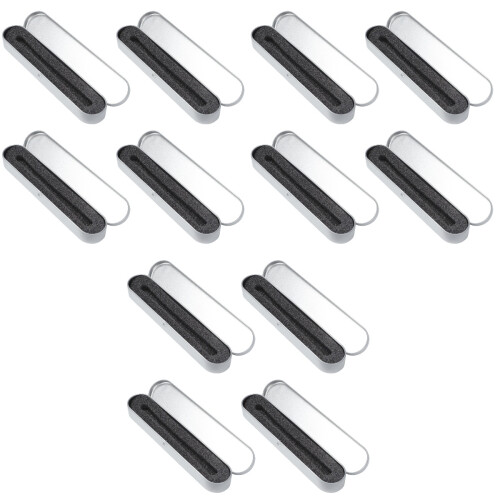 12 Stuks Draagbare Spons Tin Box Vierkante Potloodendoos 2