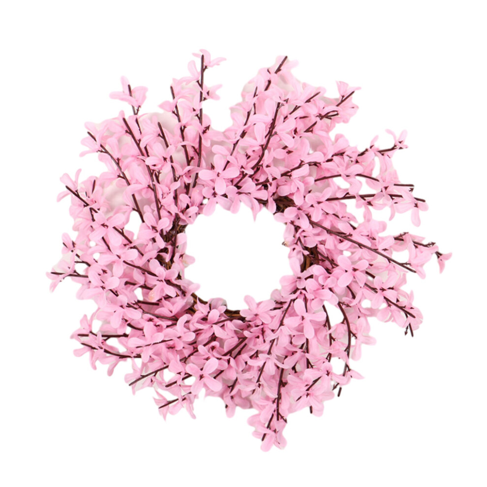 (30cmPink) Artificial Flower Wreath Florals Garland Green Window Wedding-image-OPC-PM8GRNV-NEW