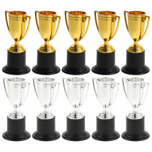 10 Unidades De Mini Troféus Decorativos Plástico Para Crianças