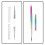 2 Pcs Pincéis Para Design De Unhas Coloridas Portáteis 10
