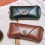 1Stk Elegantes Handmade Brillenetui Braunem PU Leder 6
