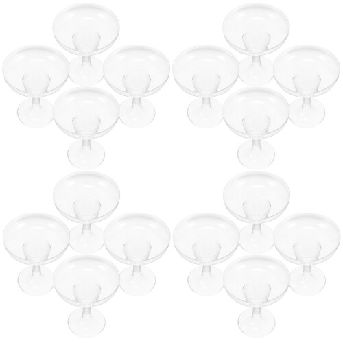 20 Unidades Pequenos Transparentes Para Vinho E Cocktail