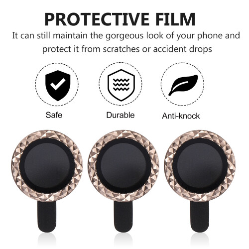 1Shiny Camera Lens Guard Met Rhinestone Versiering Telefoon 1