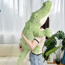 (55 CM)Peluche cartone animato coccodrillo cuscino gigante decorazione camera da letto per bambini sonno gioco e