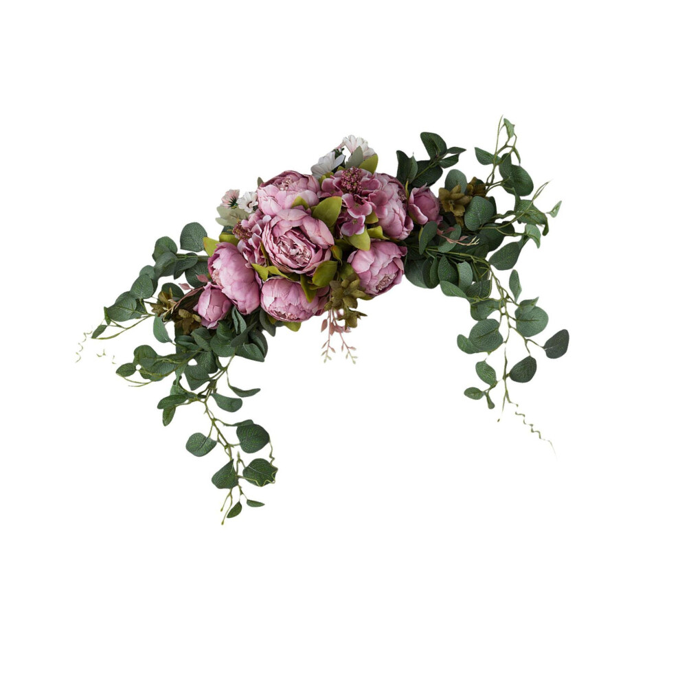 (bean paste color, 75cm) Arch Fake Flower Handmade Flowers Backdrop with Leaves Home-image-OPC-PM8HSWJ-NEW