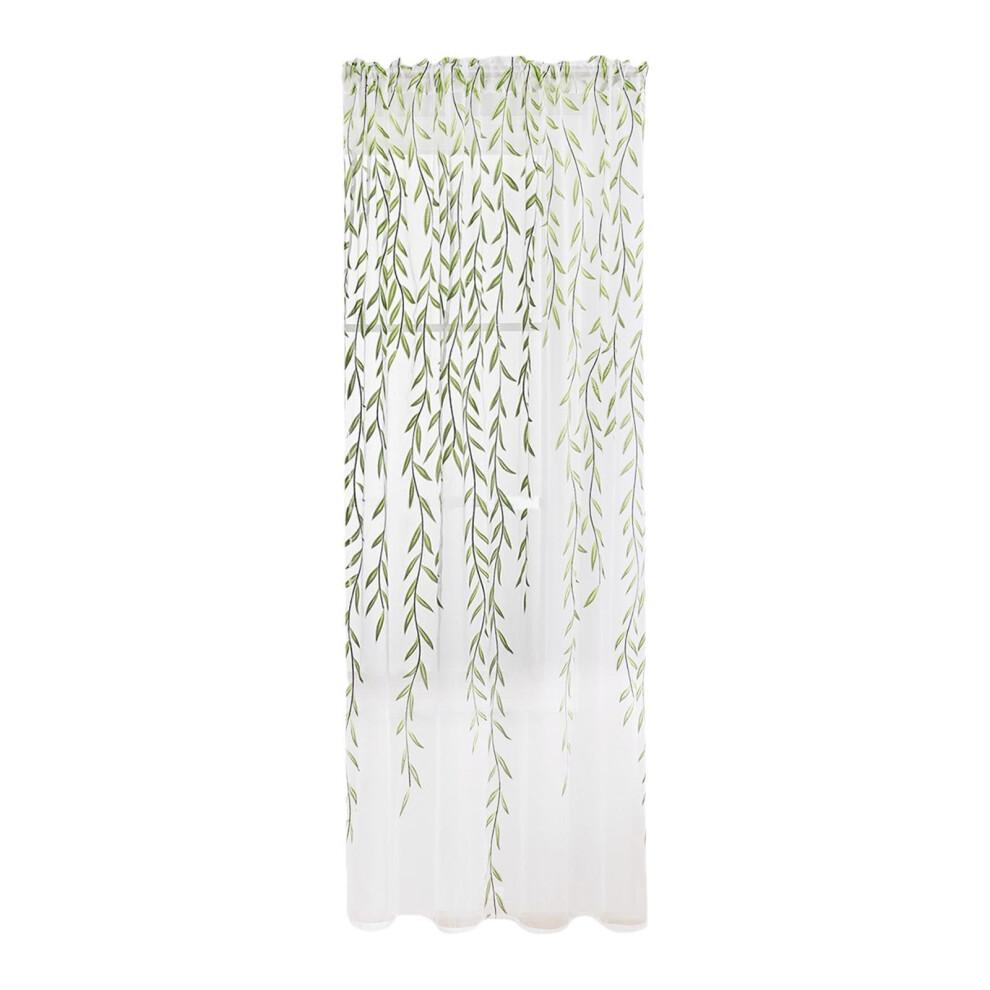 (Green, 200cm) Modern Sheer Curtain Window Draperies Washable for Living Room-image-OPC-PM8HSXM-NEW