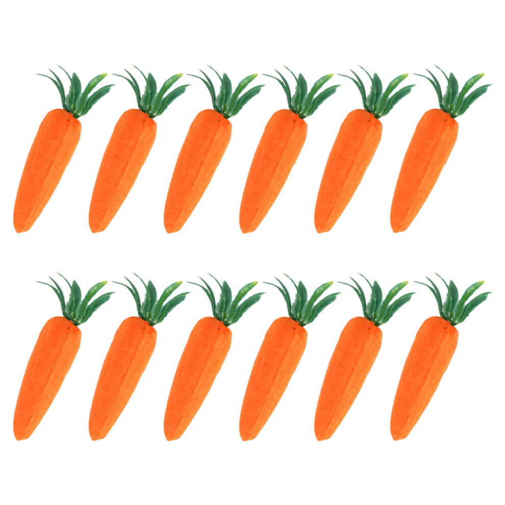 12 Sztuk Sztuczne Marchewki Dekoracje Na Wielkanocne Imprezy-image