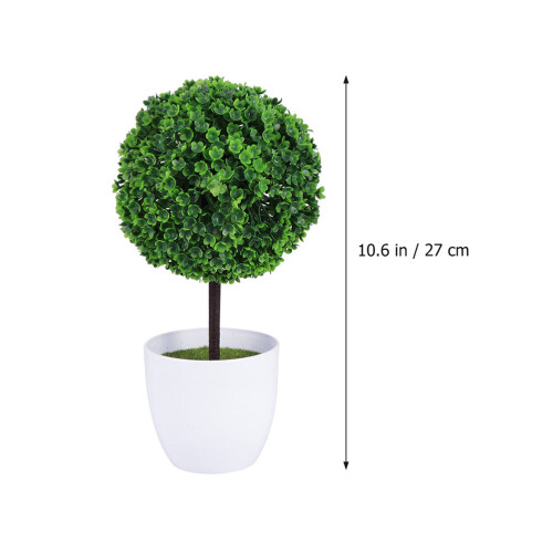 2 Unidades Bola De Planta Artificial Simulação Grama Vasos 1