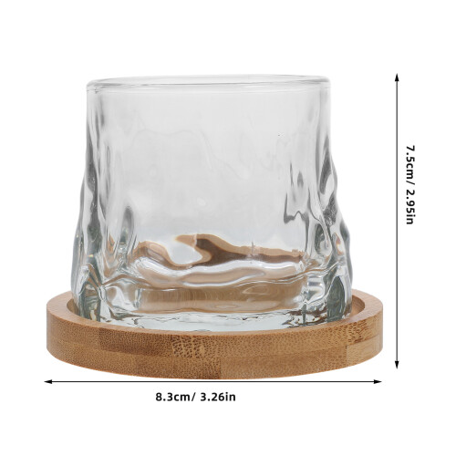 Conjunto De Para Whisky Com Base De Madeira 2