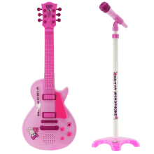 Kids 6 String Pink Electric Play Guitar