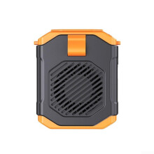 Portable Waist Fan USB Rechargeable 5-Speed Quiet Waist Clip Or Neck Hanging Power Bank Orange