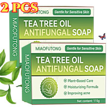 2X Antifungal Antibacterial Tea Tree Oil Soap for Face & Body Acne, For Healthy Skin
