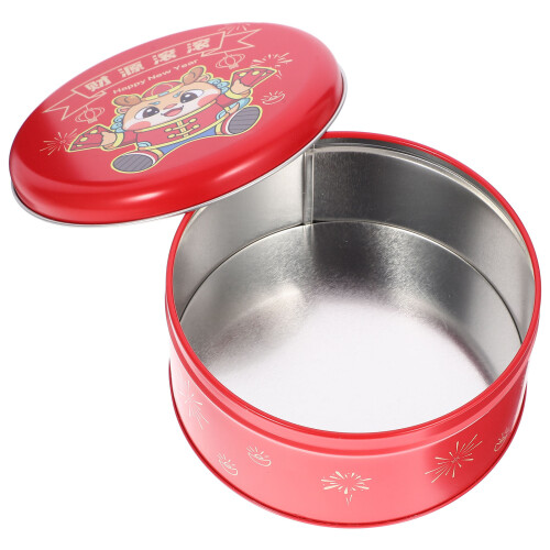 Red Tinplate Gift Boxes for Wedding and Festival Candy Storage