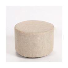 Small Footstool Velvet Fabric Ottoman Round Stool With Padded Seat Non Slip Legs For Living Room Bedroom Modern Decor